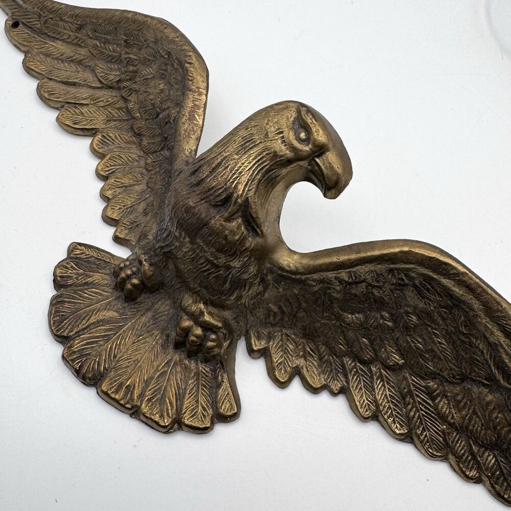 Vintage Virginia Metalcrafters Brass Eagle Wall Plaque 19" Americana
